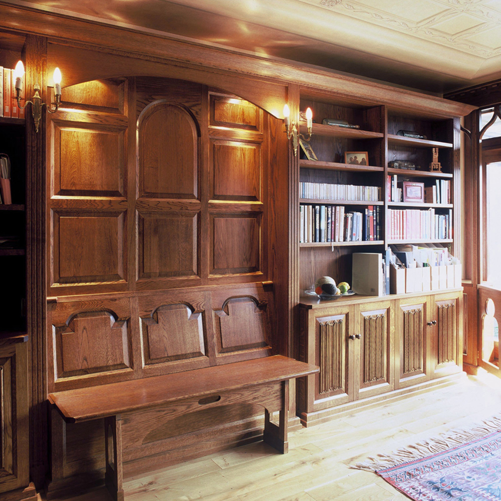 Bespoke-period-oak-library