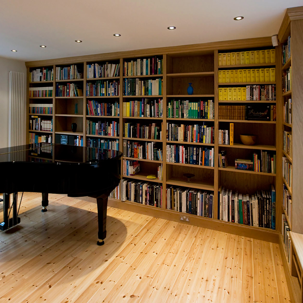 Contemporary-bespoke-library-light-oak