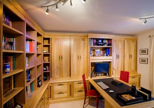 handcrafted real wood study